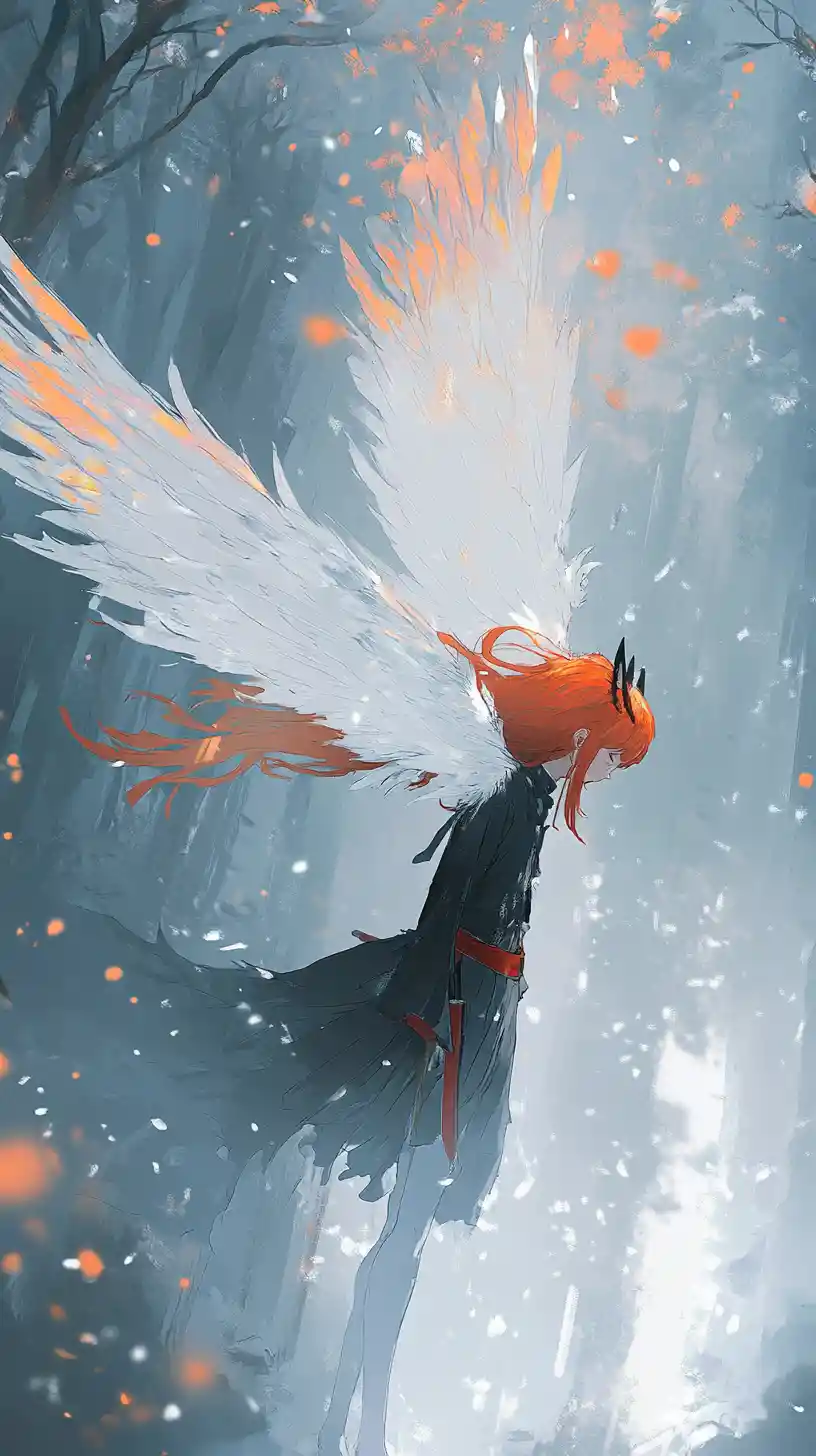 Anime-Mädchen, das in einer hellen Kristall-Traumwelt schläft