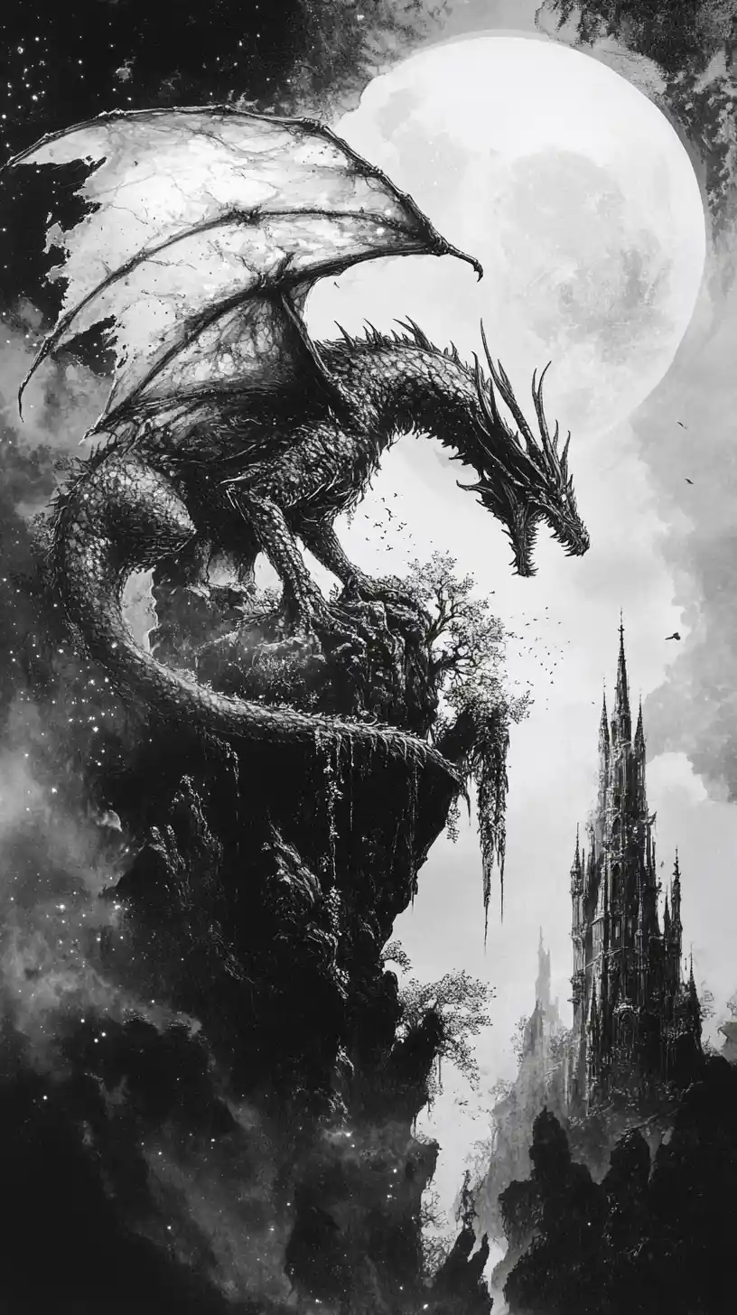 Colossal Dragon Shaped As An Ancient Living Landscape