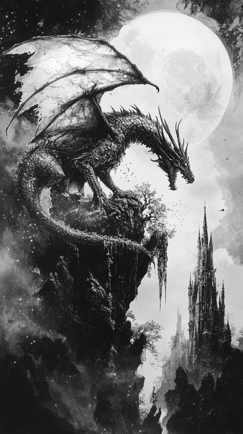 Colossal Dragon Shaped As An Ancient Living Landscape