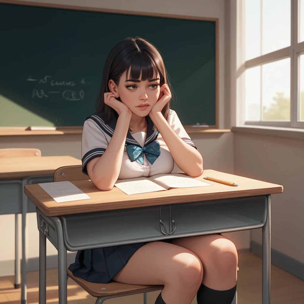 Schoolgirl On Teacher Desk During Sex Education Lesson