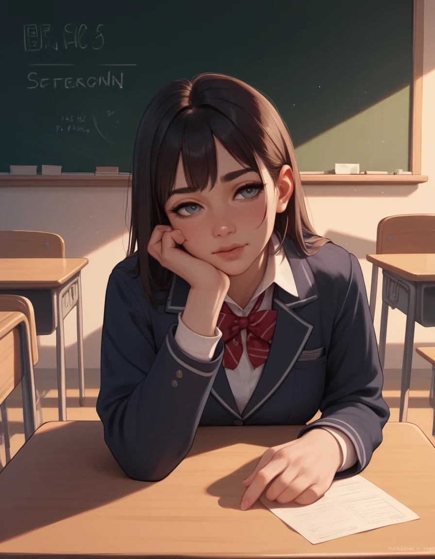 Schoolgirl On Teachers Desk During Sex Education Lesson