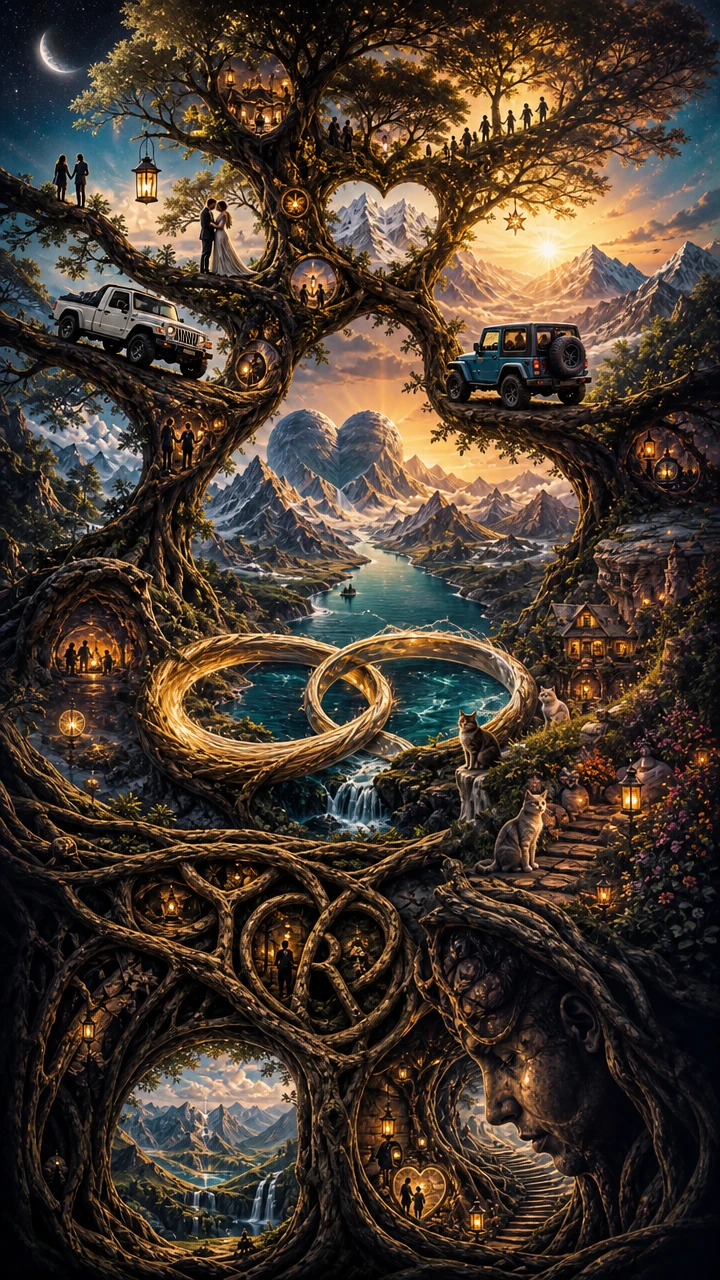 Surreal landscape of a lifetime woven into living nature