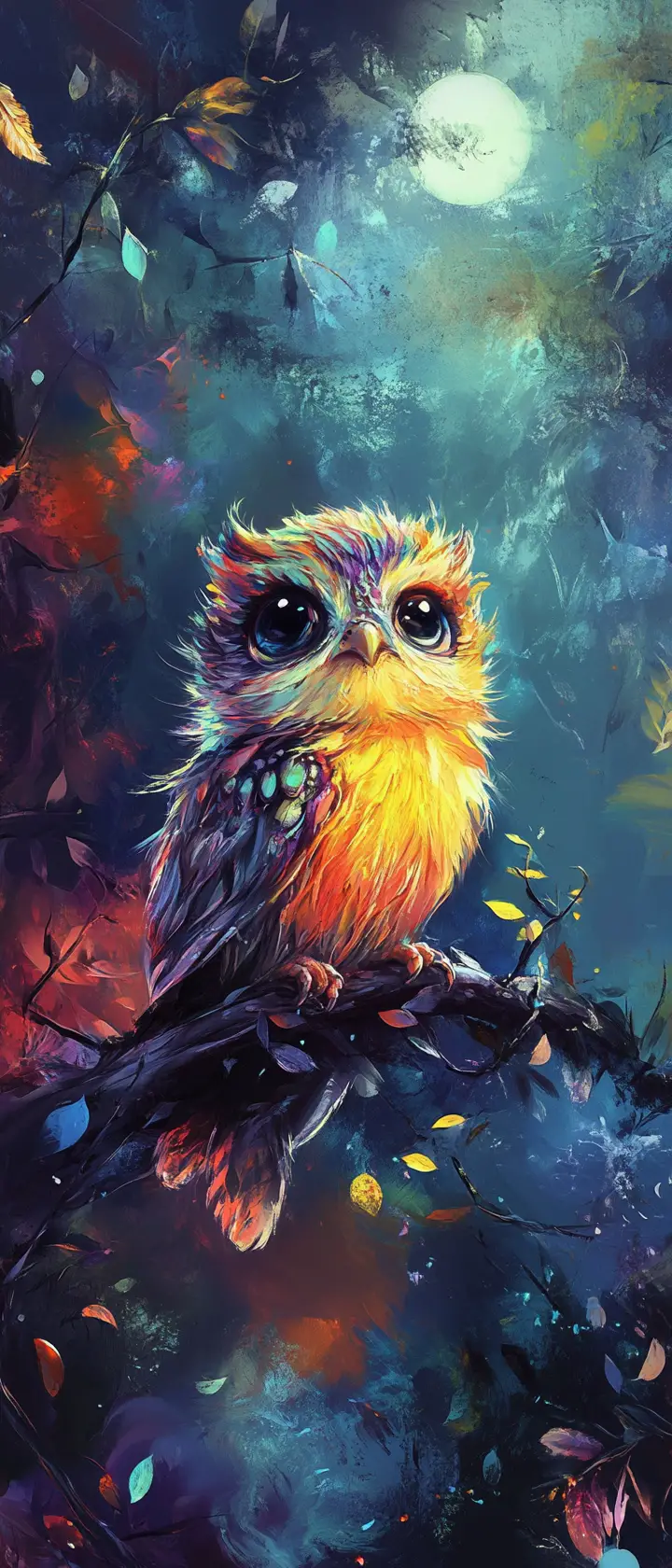 Dolce animale pittorico in un vivace paesaggio onirico fantasy