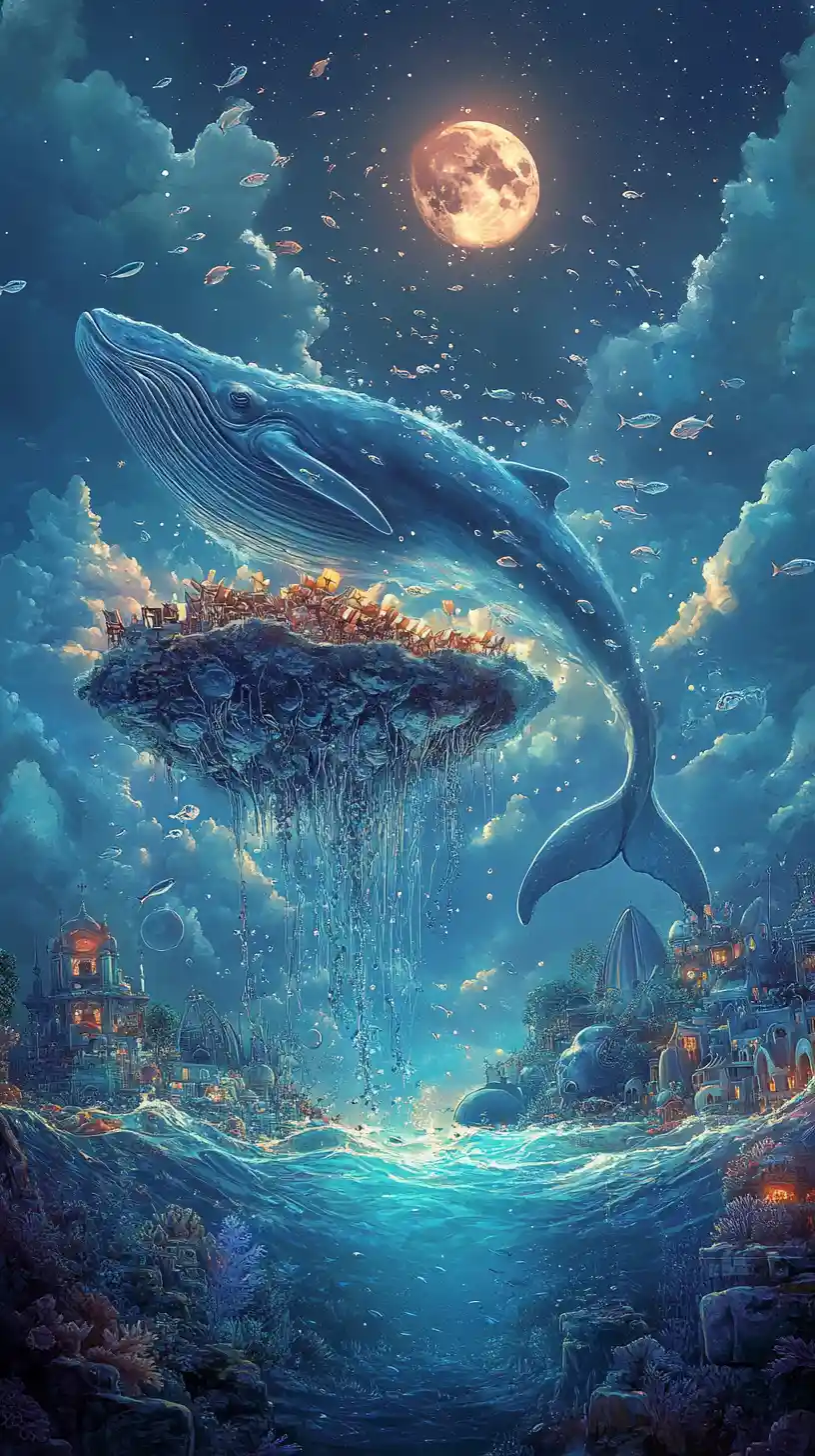 Surreal ocean waves transformed into a hidden musical orchestra