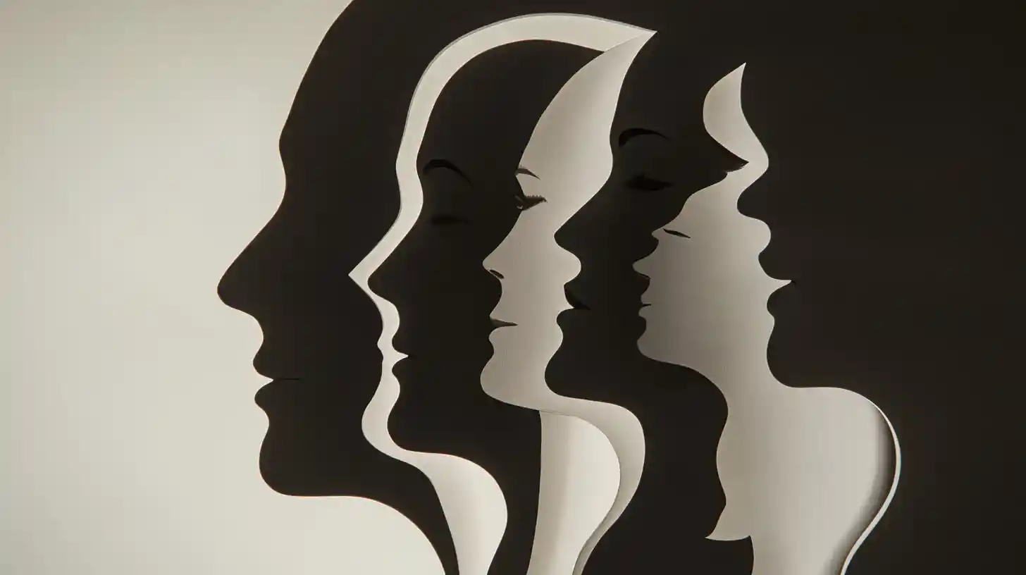 Nested family silhouettes forming a symbolic protective portrait