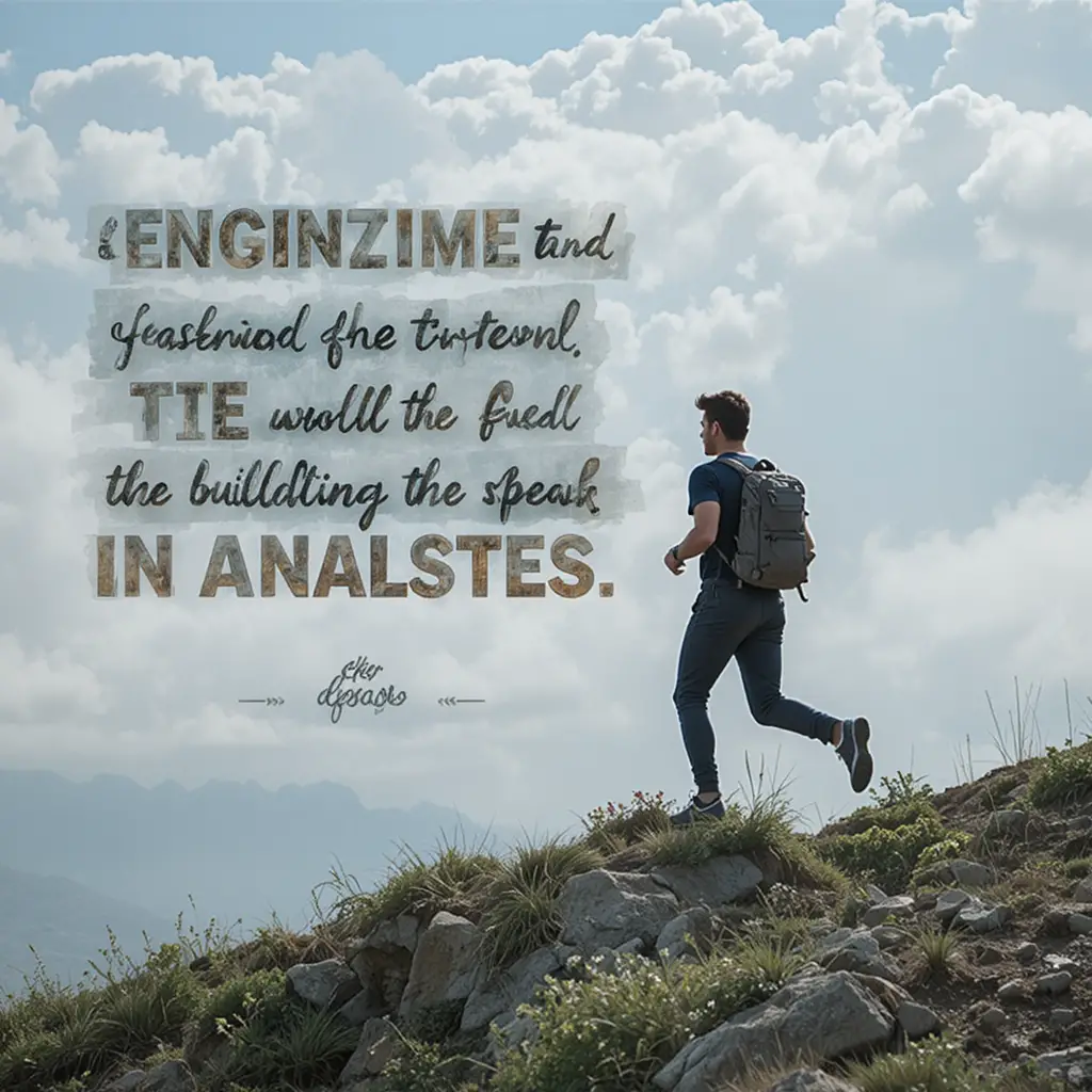 Minimal motivational quote about small steps and success