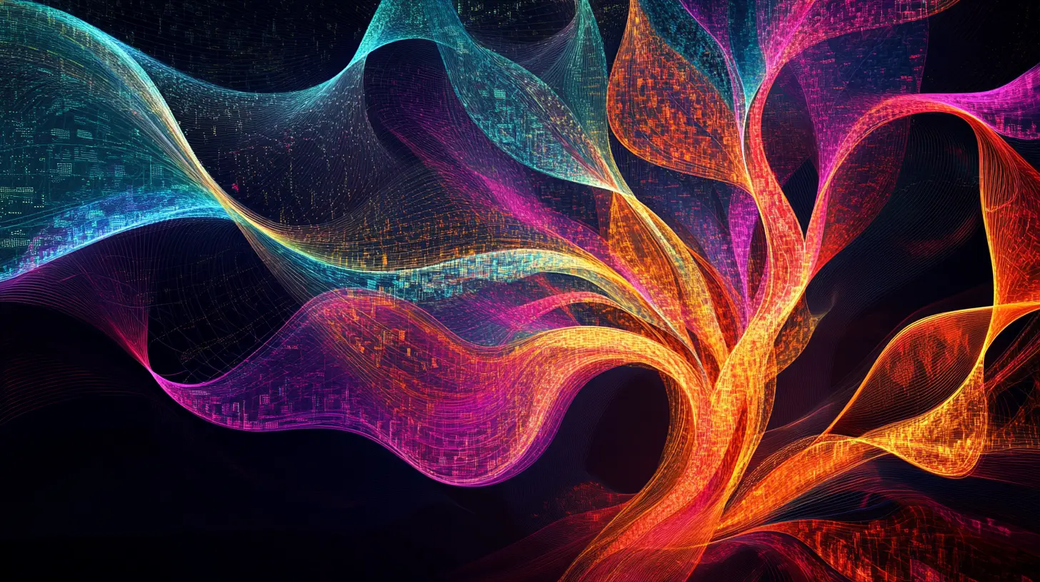 Cells Of Data Blooming Into Petal Like Analytical Symbols