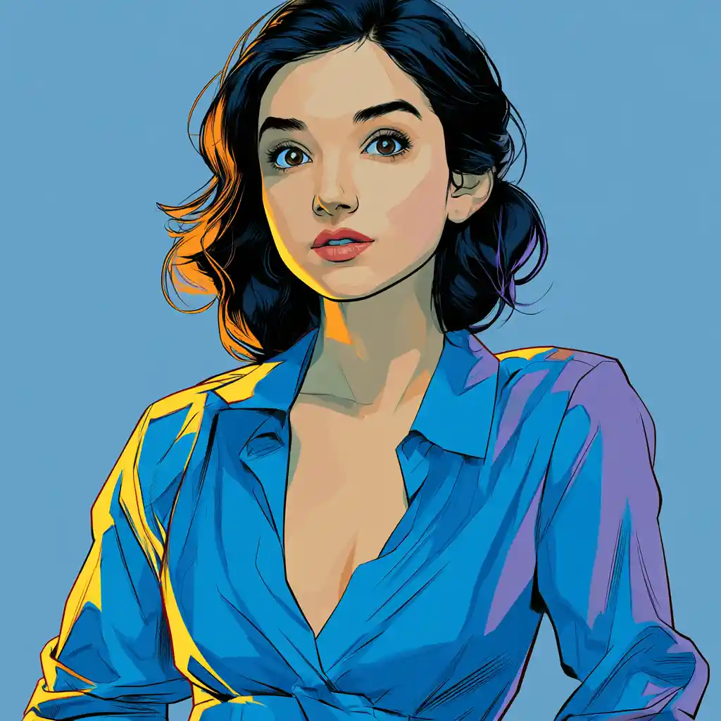 Close up semi realistic digital illustration with soft lighting