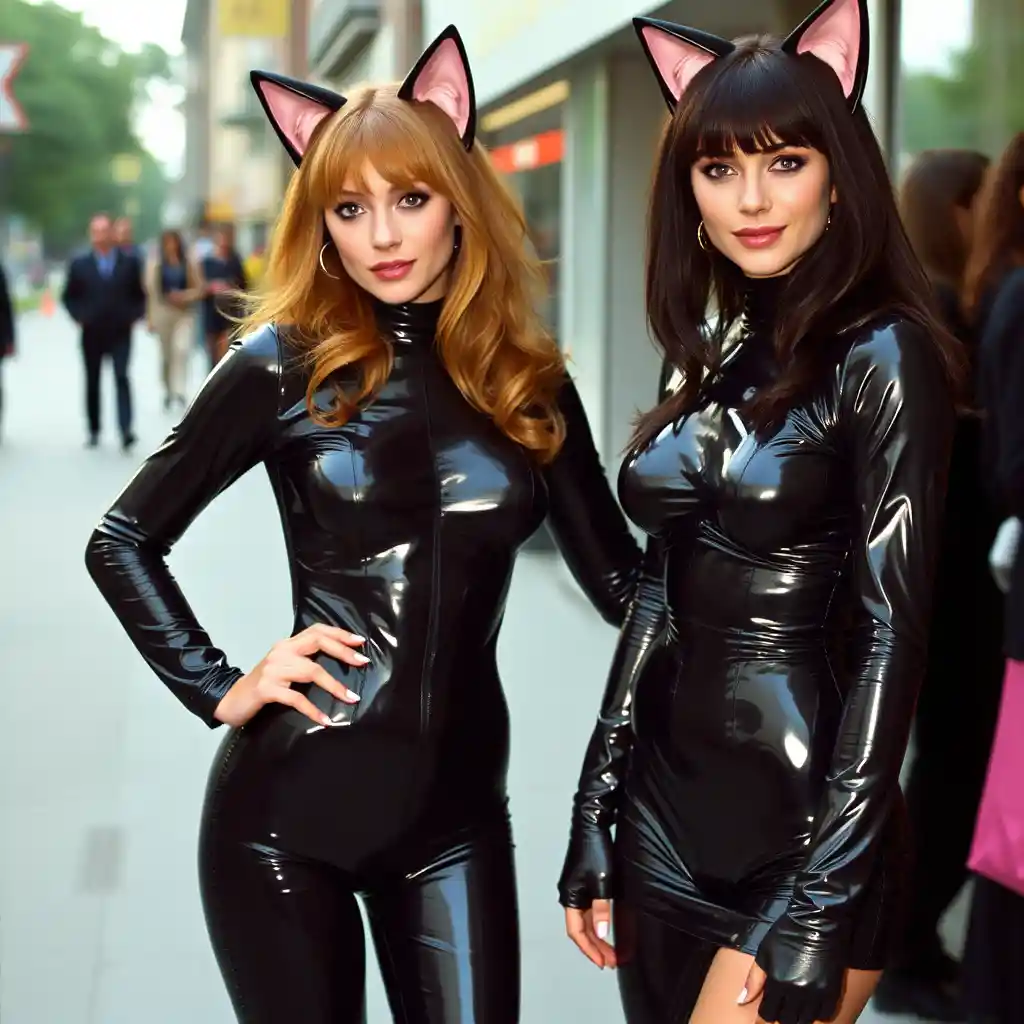 No provocative dance or black pvc catsuit scene