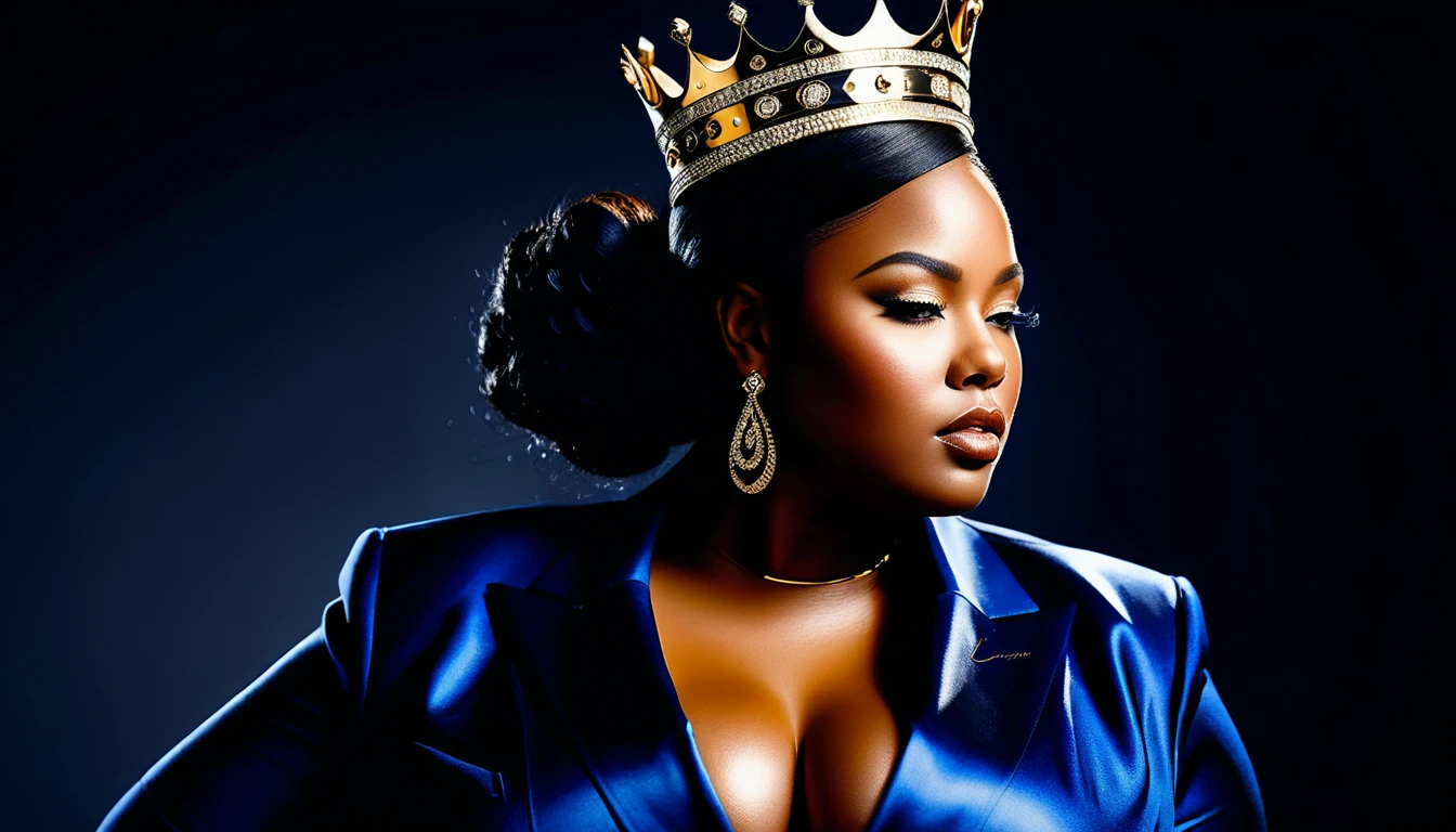 Confident fashion portrait of a curvy Black woman