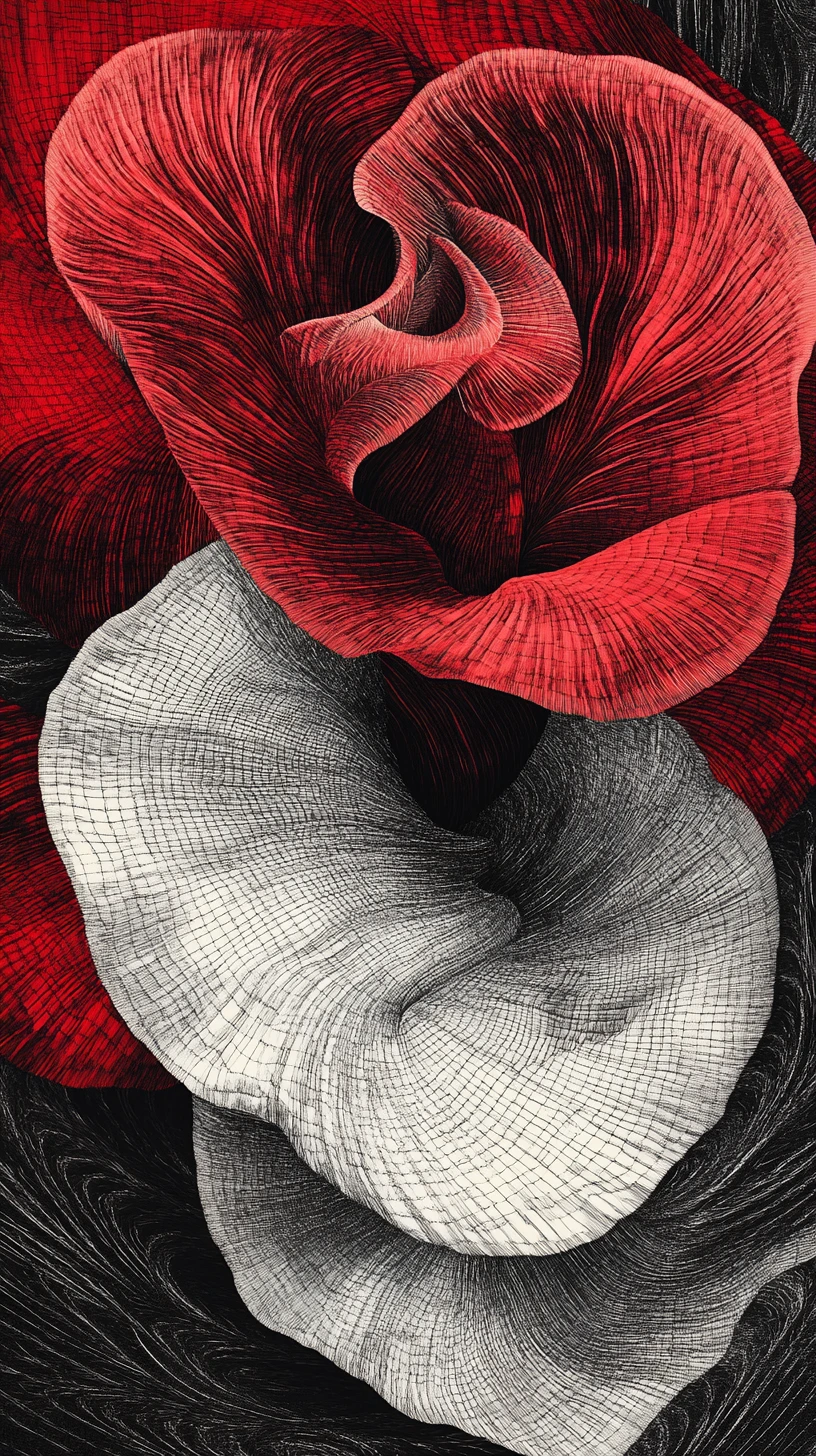 Iris morphing into endless concentric labyrinth patterns