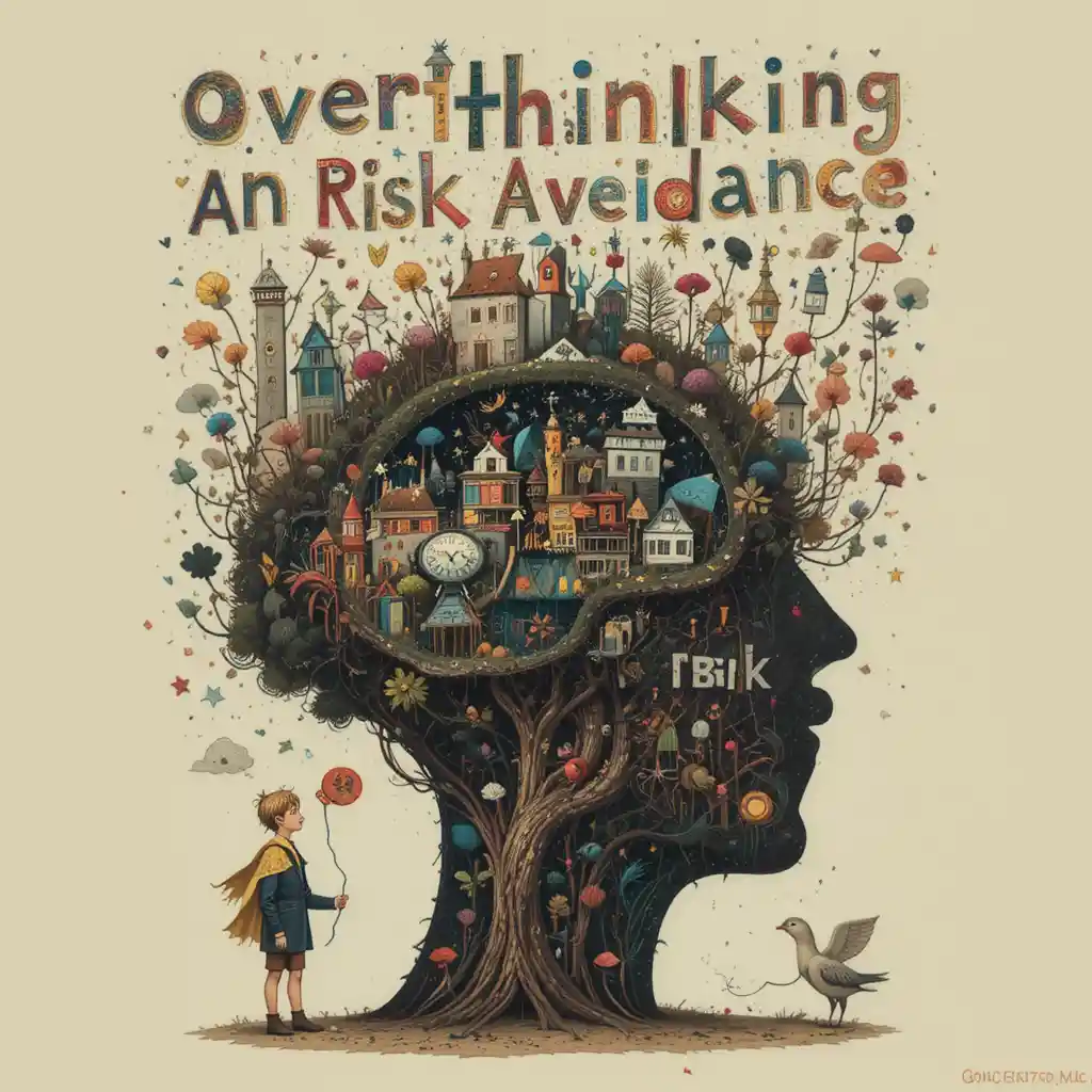Whimsical allegory of overthinking and avoiding risky choices