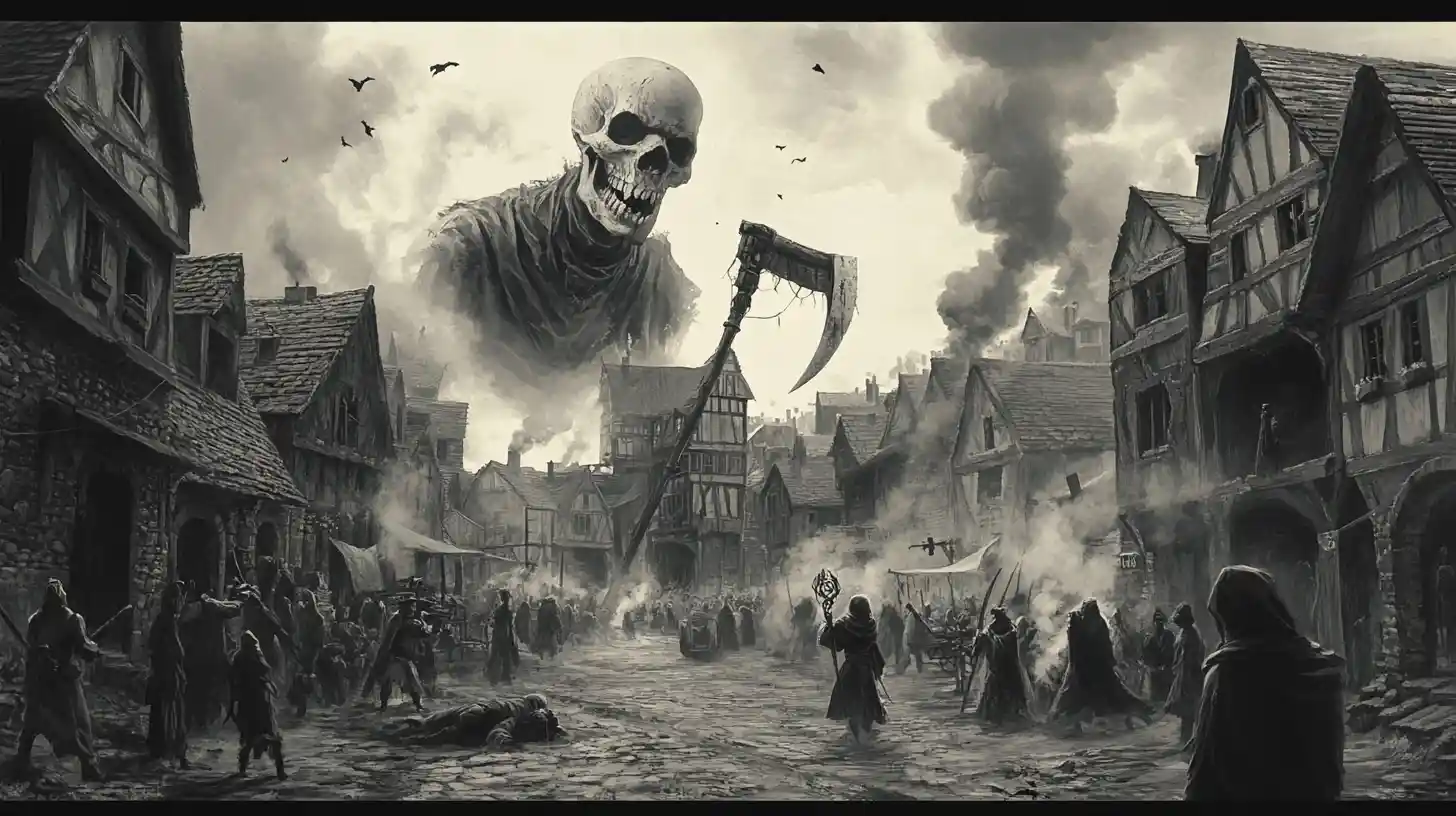 Terrifying Grim Reaper Looms Over Plague Stricken Village