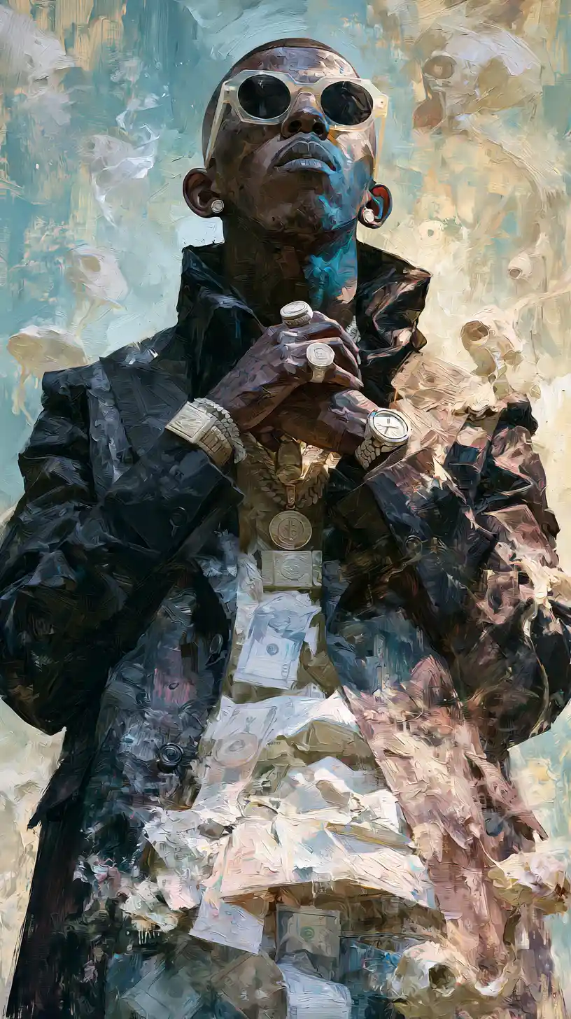 Man holding money with a strong emotional attachment