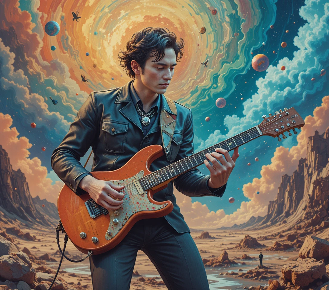 Surreal Portrait Blending Retro Pop Culture And Counterculture