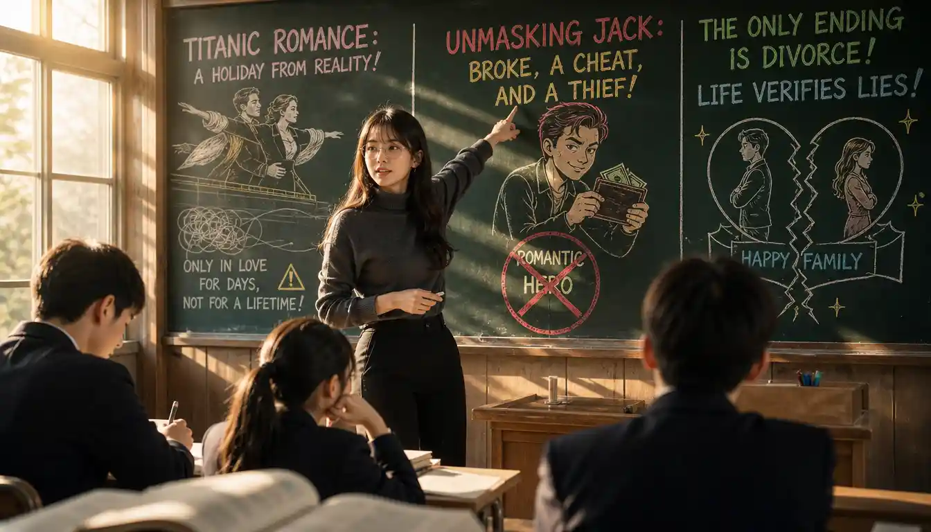 Teacher leading titanic ethics debate in sunlit classroom