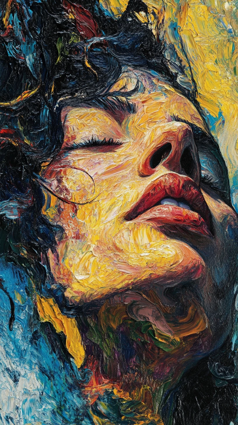 Figure Lying In Quiet Darkness In A Prayerful Moment