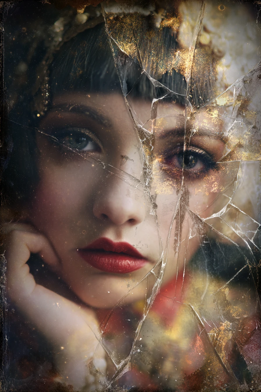 Surreal woman in a bizarre dreamlike world portrait