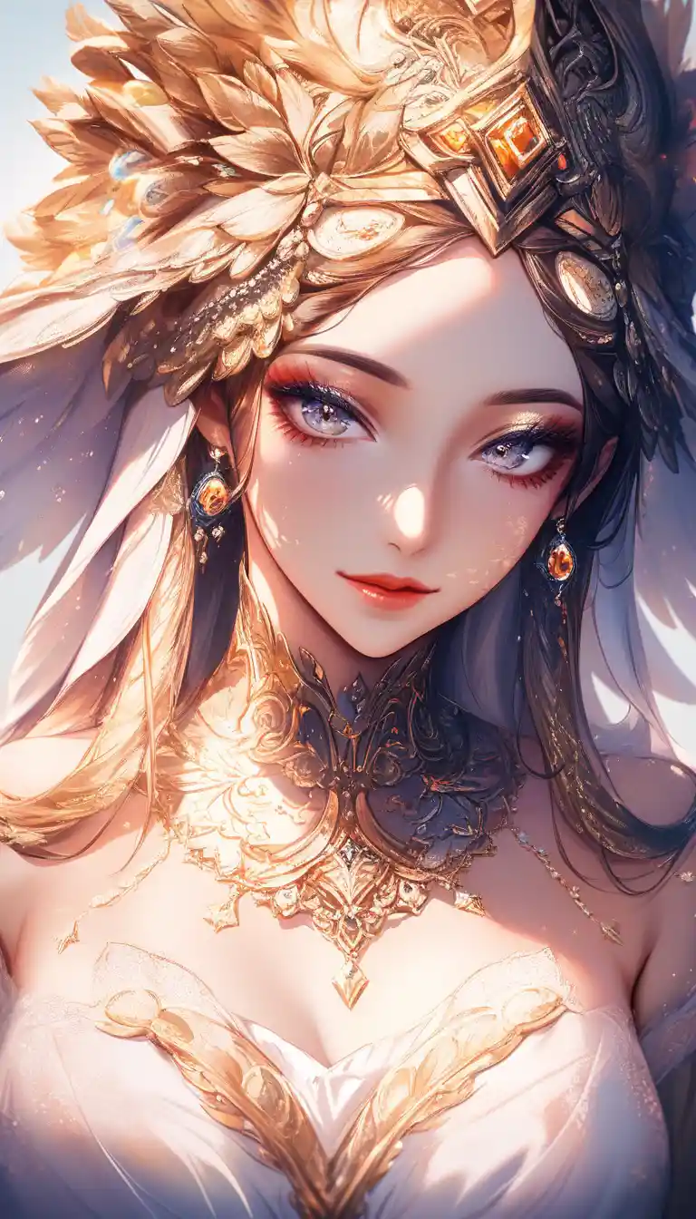 Close up portrait of a gentle mexican knight woman