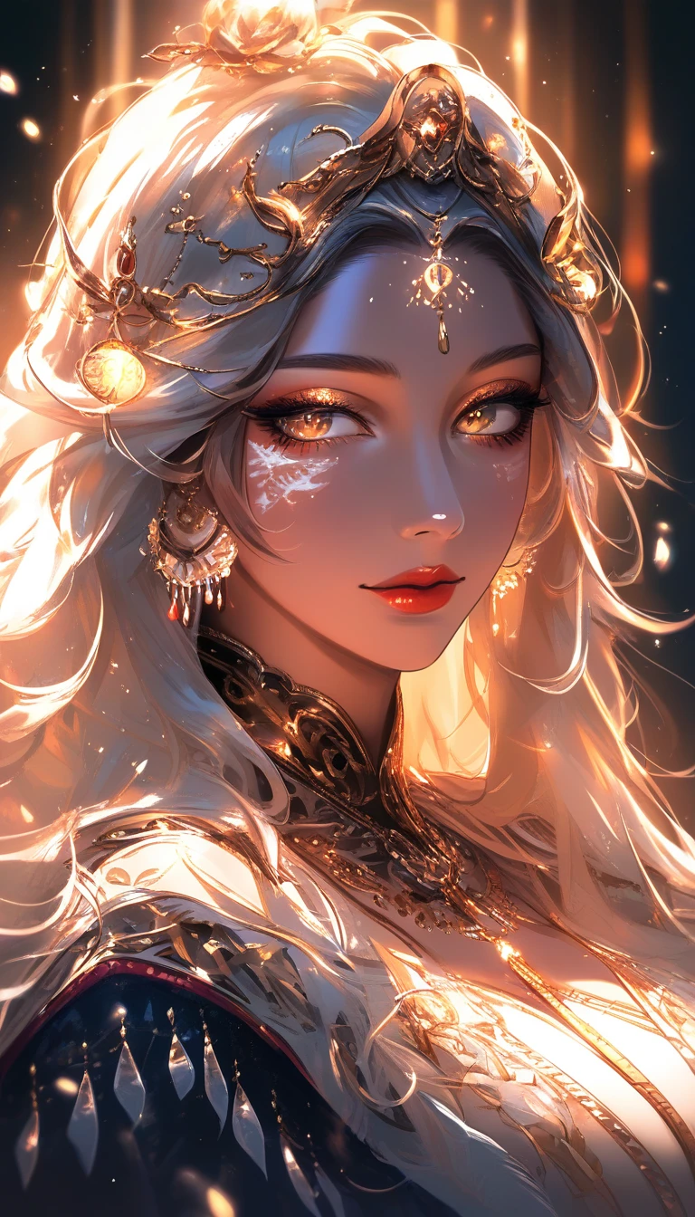 Close up portrait of a mexican knight woman in warm light