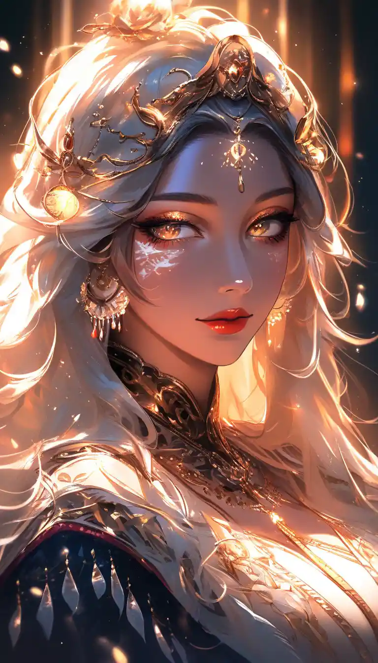 Close up portrait of a mexican knight woman in warm light