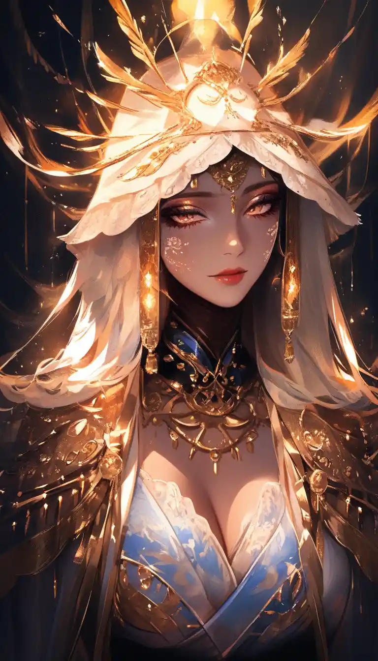 Close up portrait of a Mexican knight woman in warm light