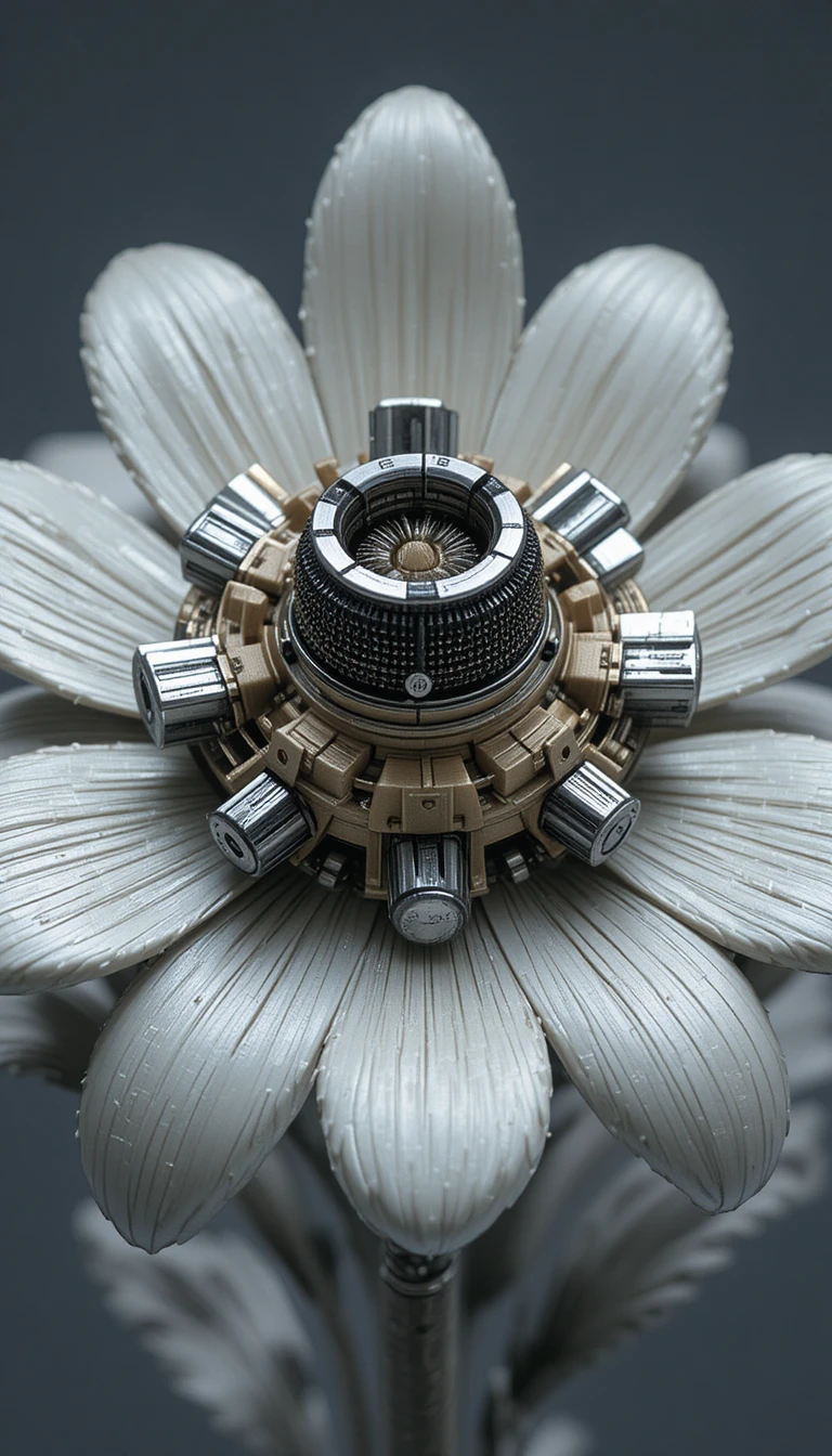 Close up sci fi flower sprout reactor 3D model