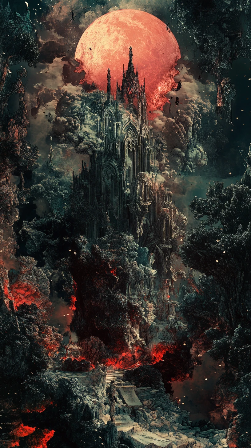 Dark mystical chaos forming into natural sacred order