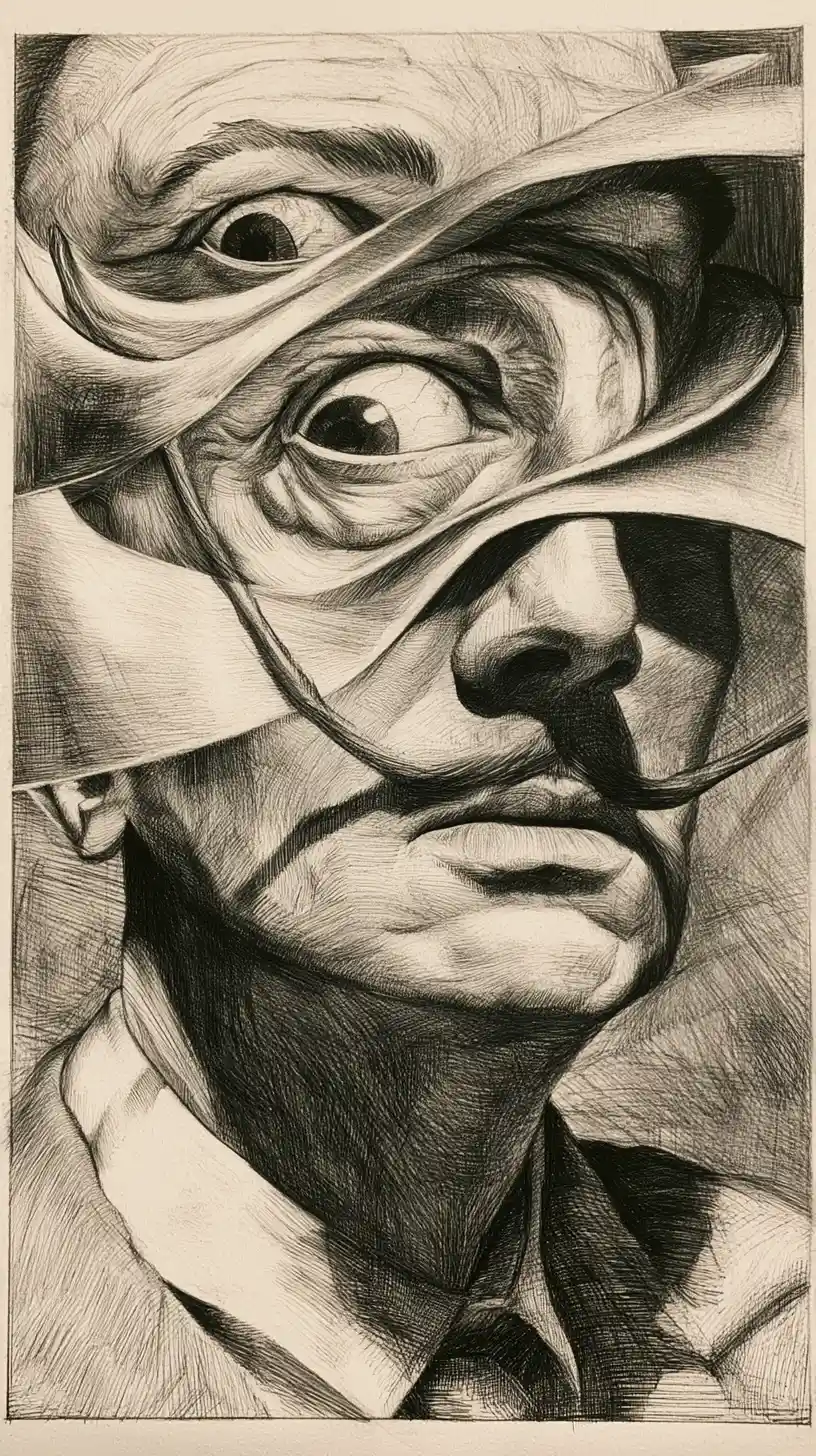 Abstract reflection on the complex nature of human identity
