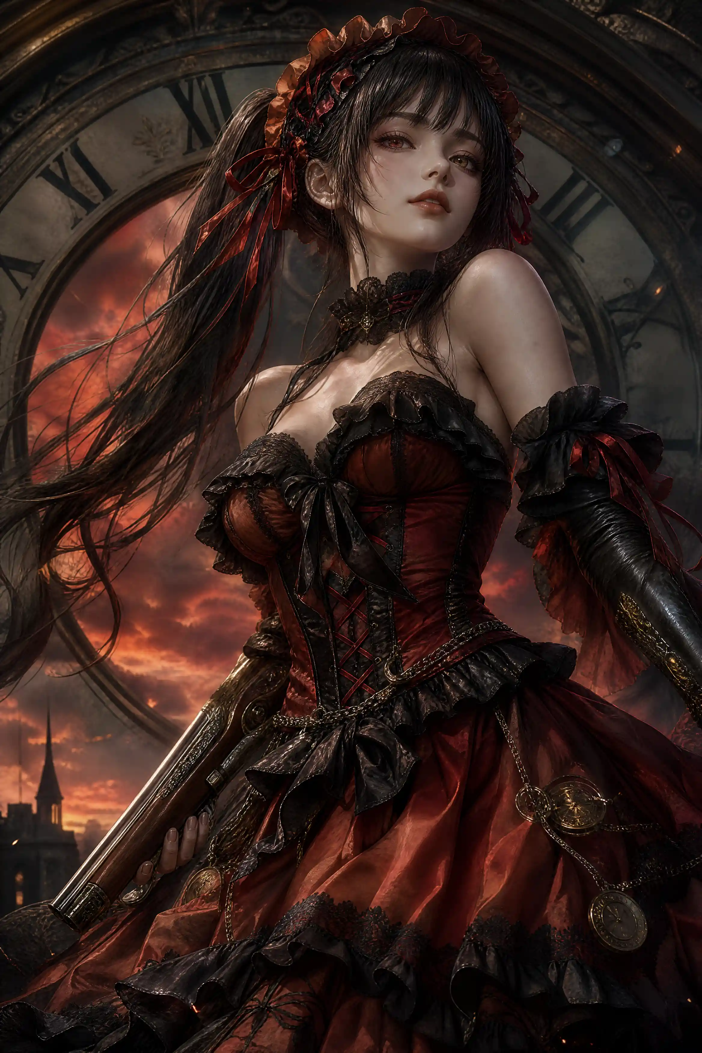 Mythic fantasy woman in vivid realistic digital painting