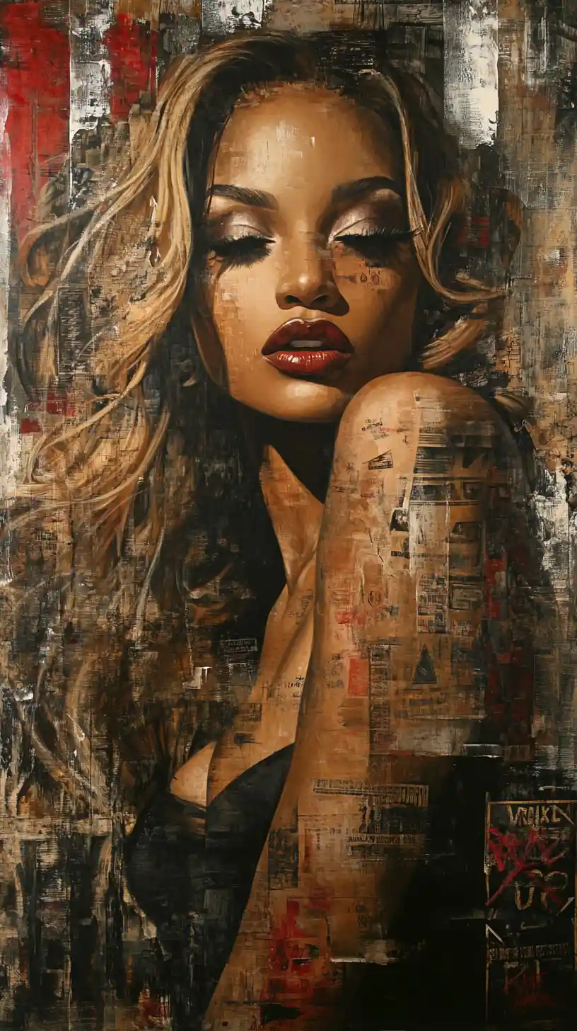 Stylish girl portrait inspired by pop music icons