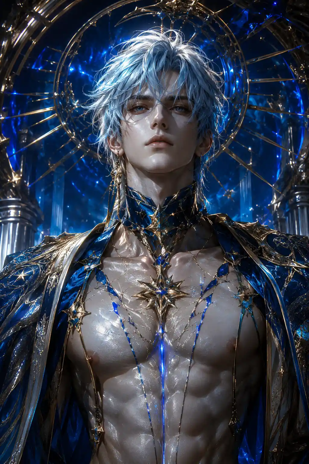 Mythic fantasy heroine in vivid digital painting portrait