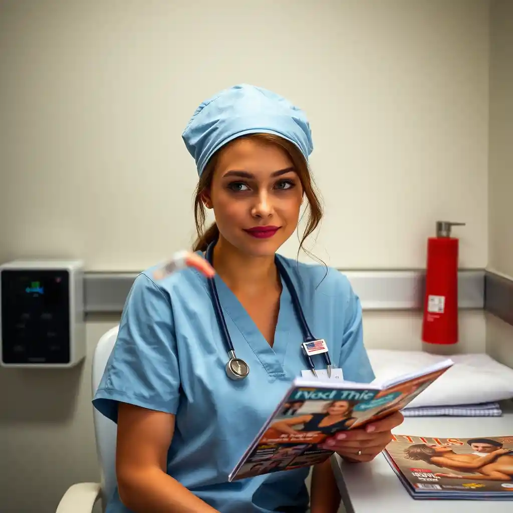 Nurse guiding a patient into a quiet hospital side room