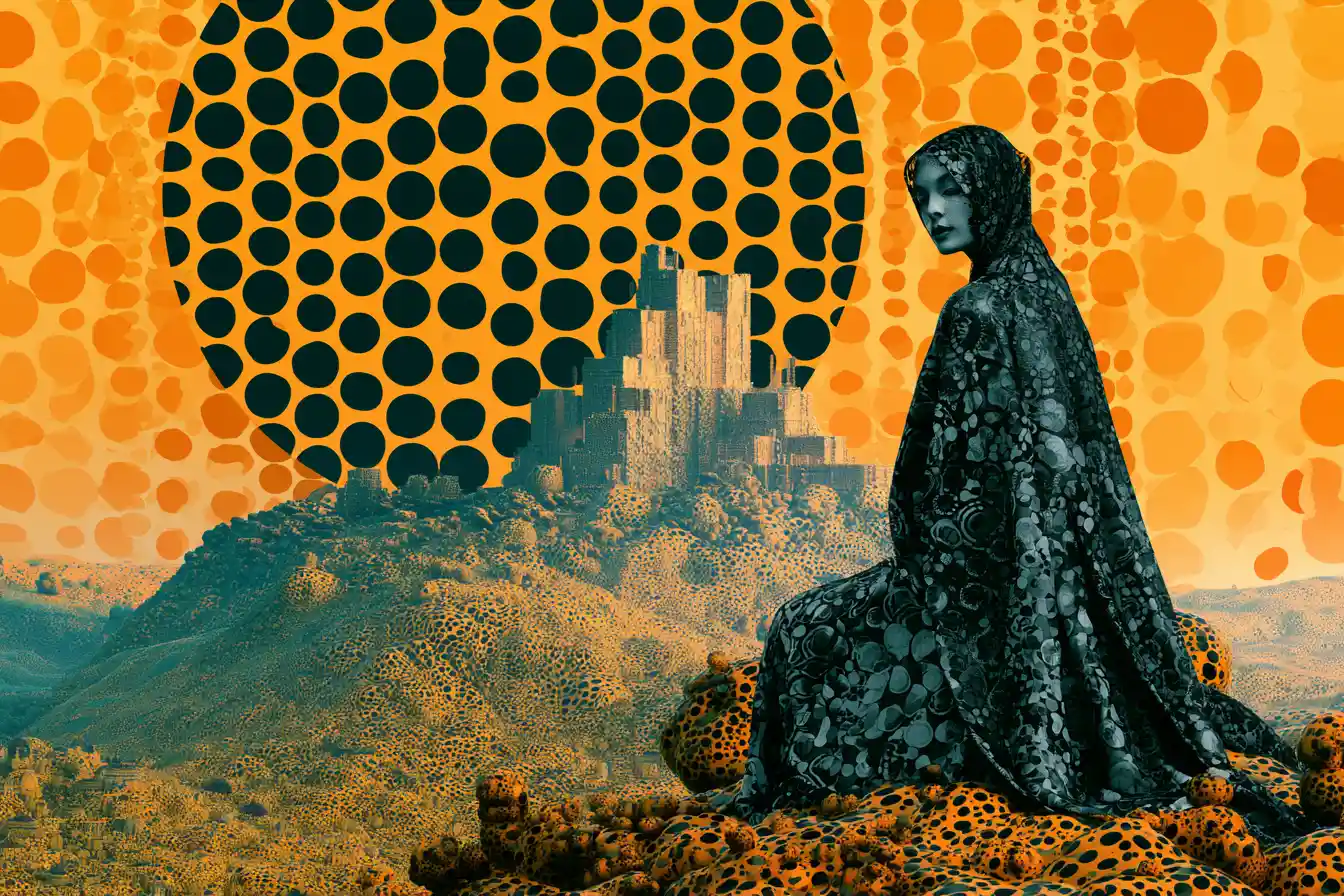 Surreal alien civilization in a mythic galactic Atlantis city