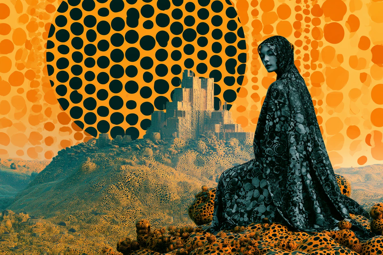 Surreal alien civilization in a mythic galactic Atlantis city