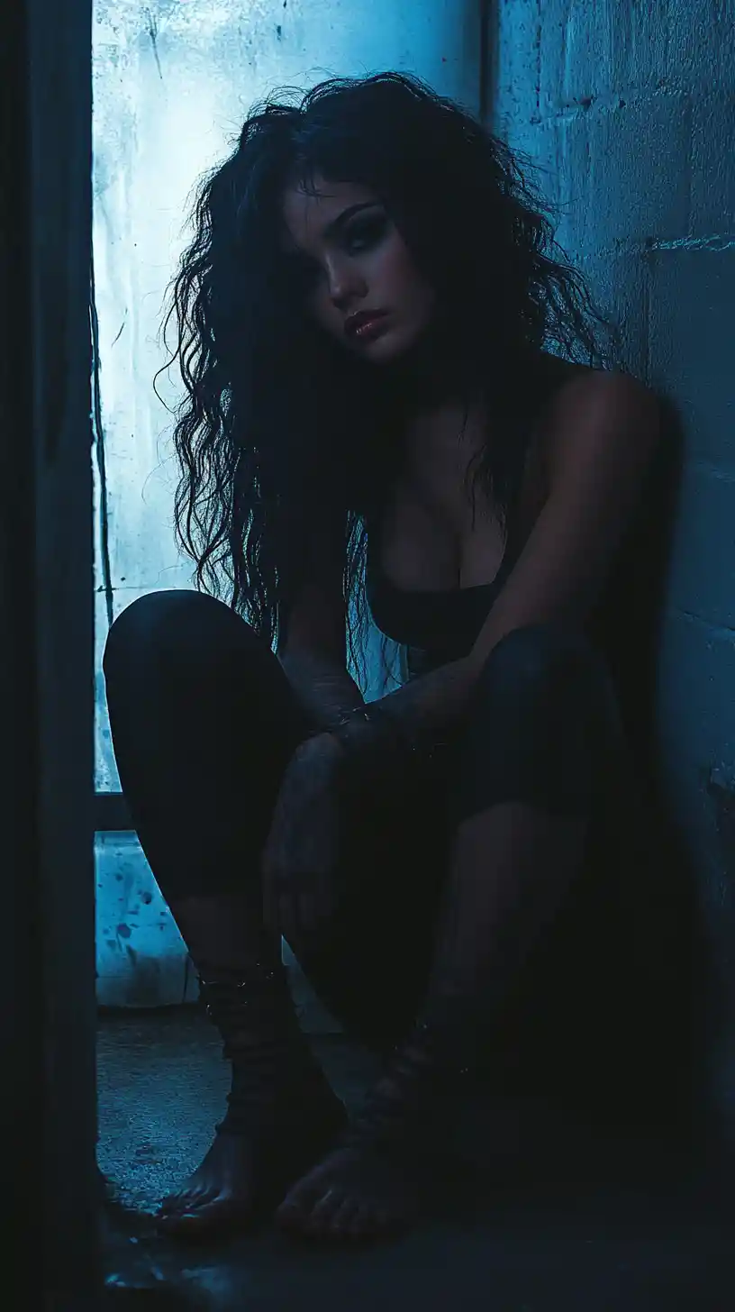 Wavy haired figure with mystique in a deep scene