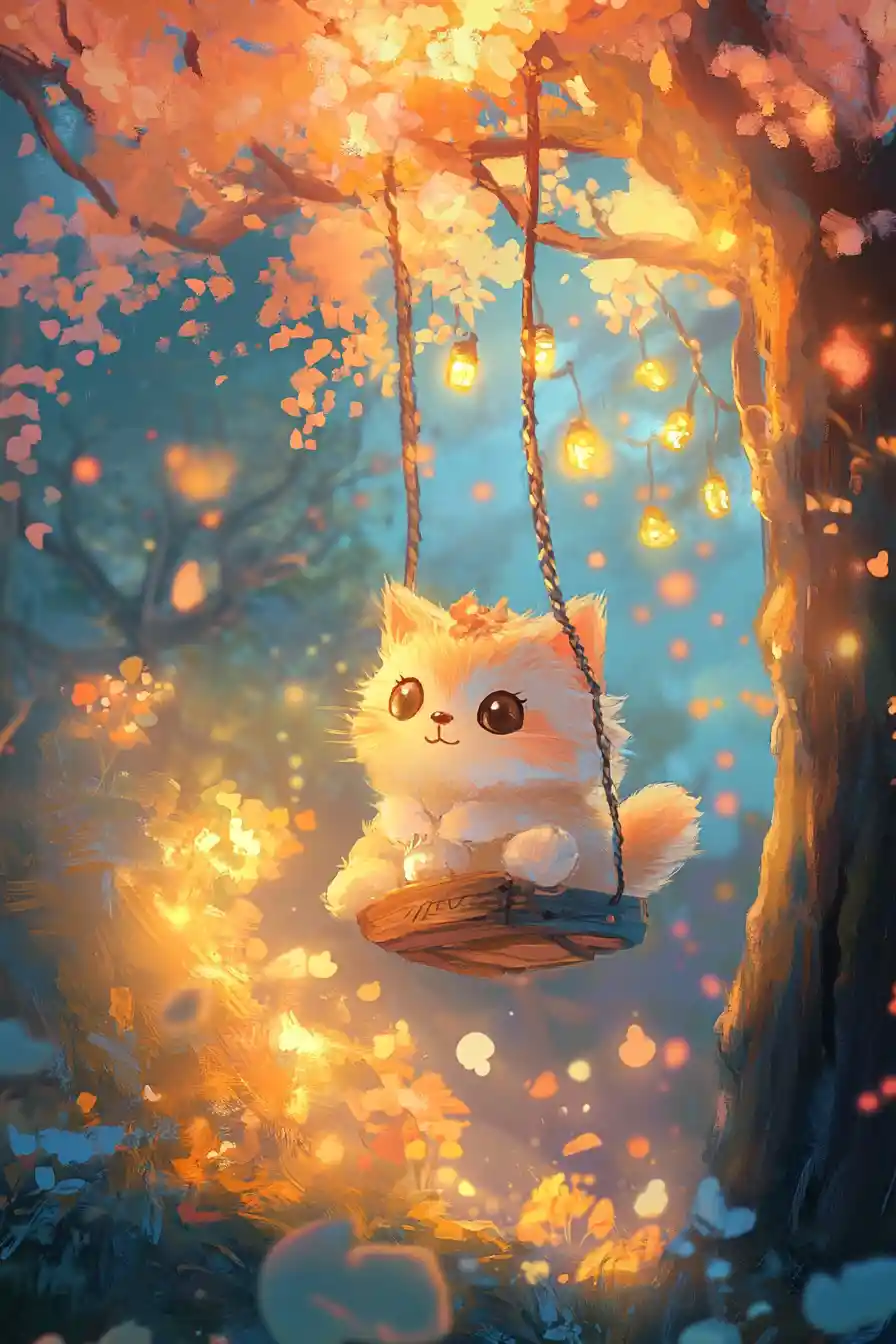 Whimsical childrens storybook illustration in bright pastel colors