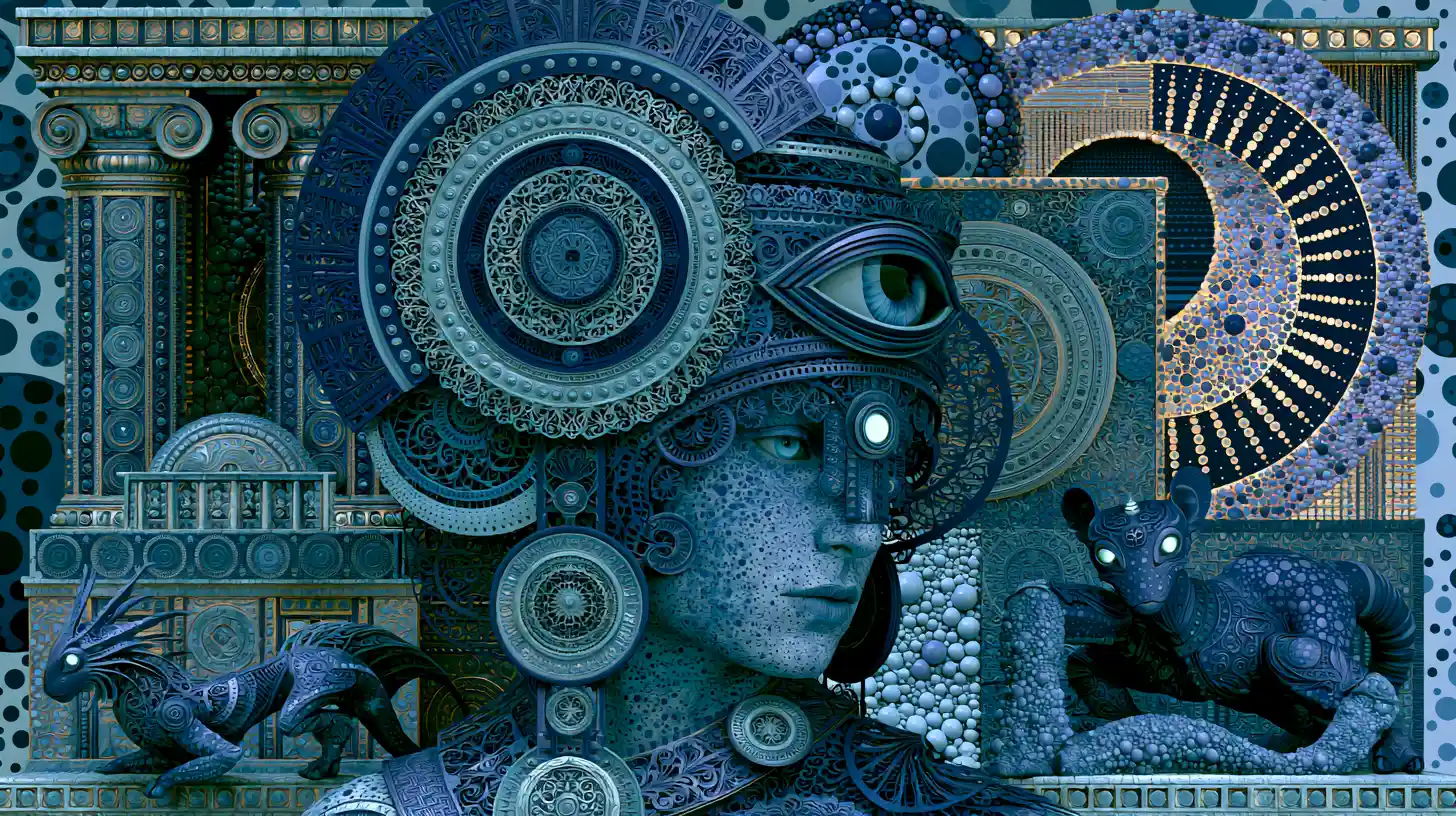 Surreal Alien Atlantis City With Ancient Futuristic Technology