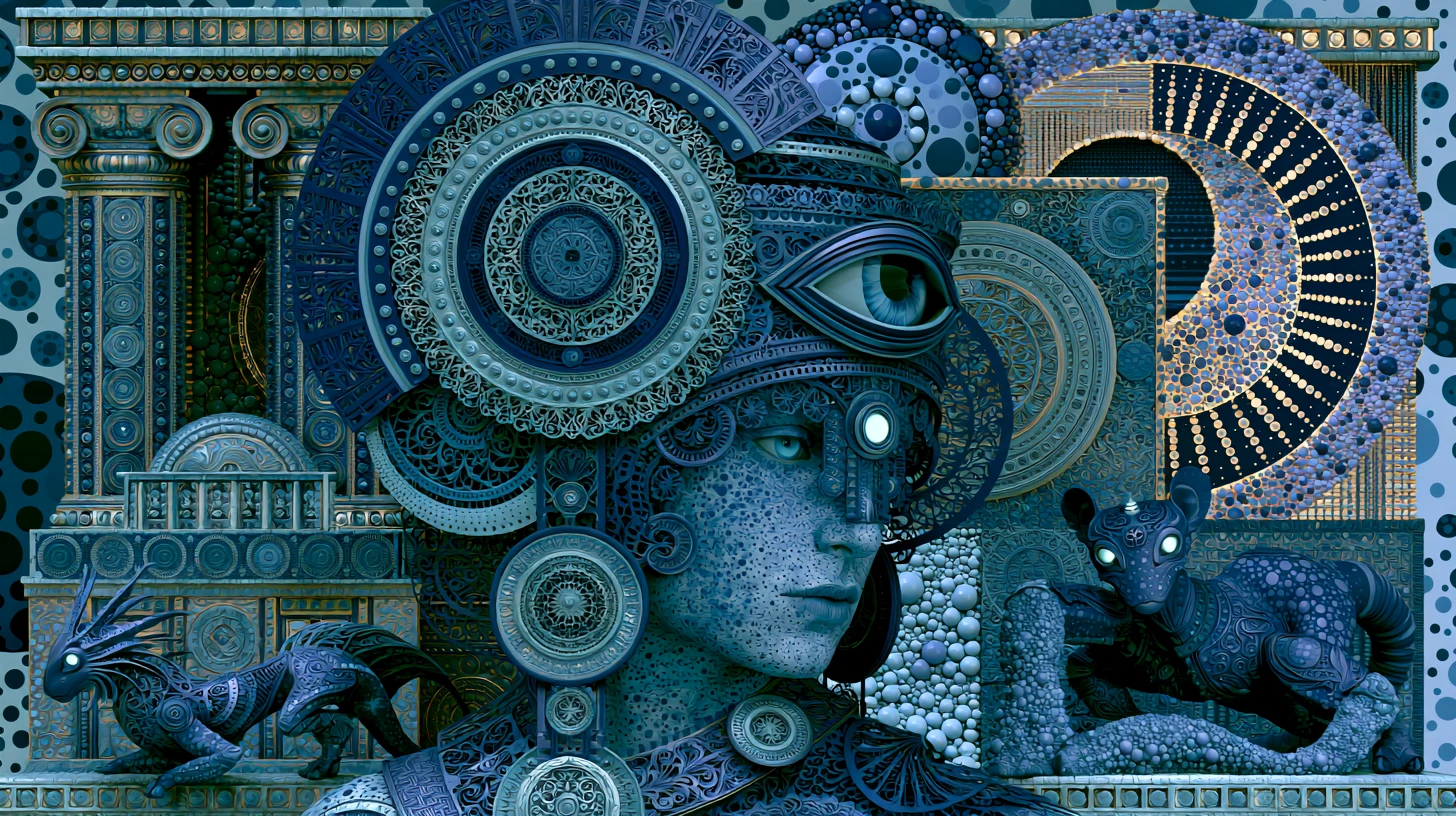 Surreal Alien Atlantis City With Ancient Futuristic Technology