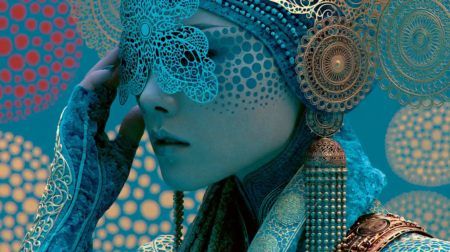 Surreal futuristic Atlantis city in a mystical sci fi world