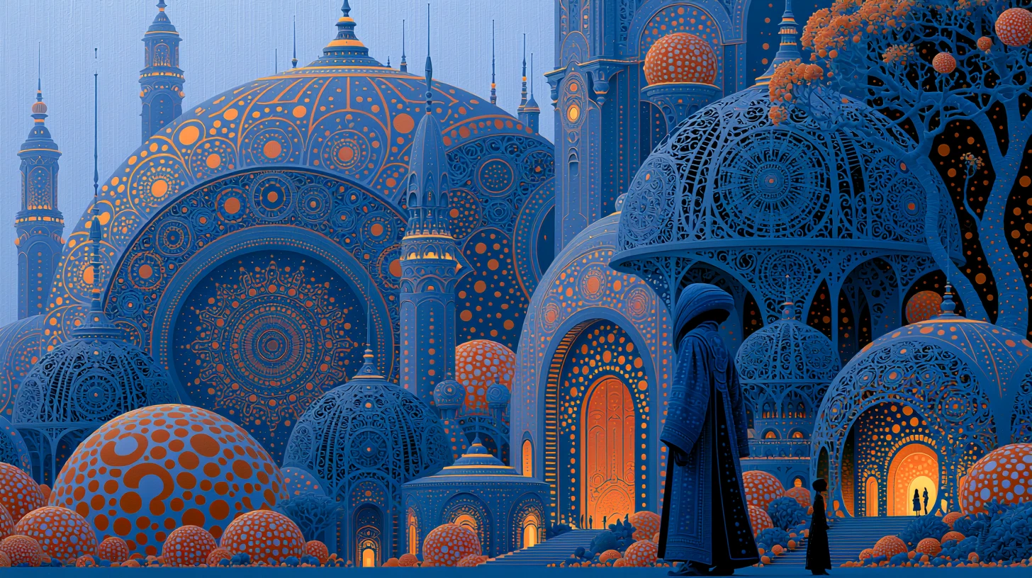 Surreal Alien Atlantis City With Ancient Futuristic Technology