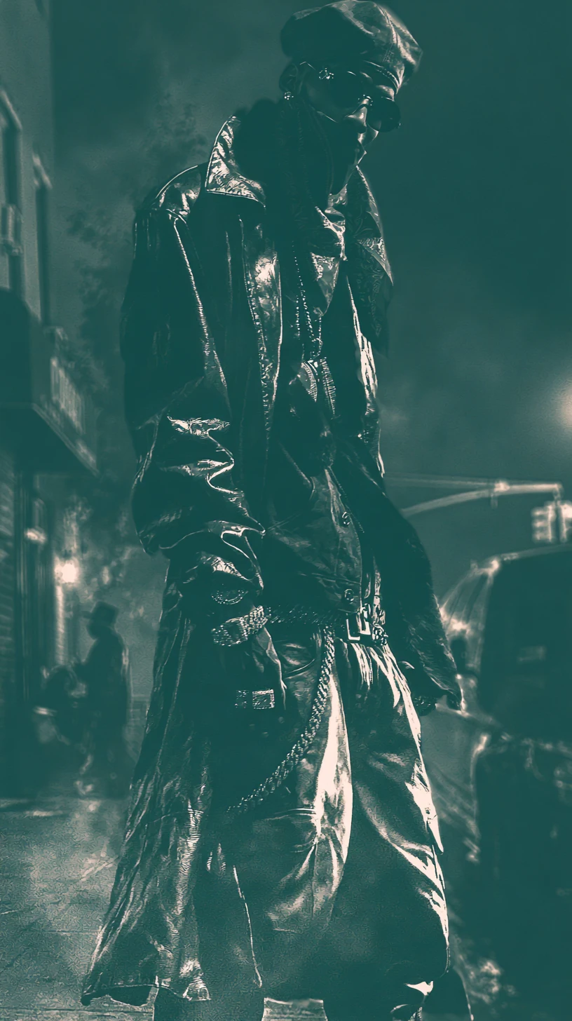 Urban king from Queensbridge chilling among tall city buildings