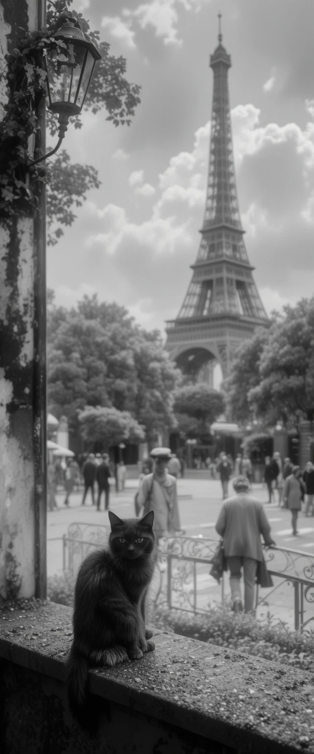 Close up portrait of a sensual woman with a cat in Paris