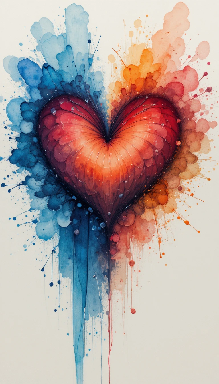 Abstract visual expression of love without real world forms