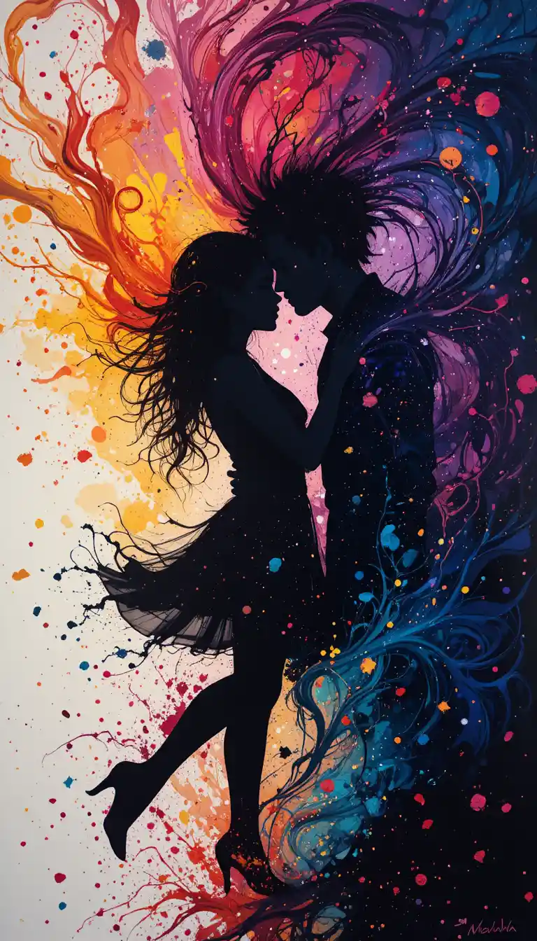 Abstract colors expressing the pure feeling of love
