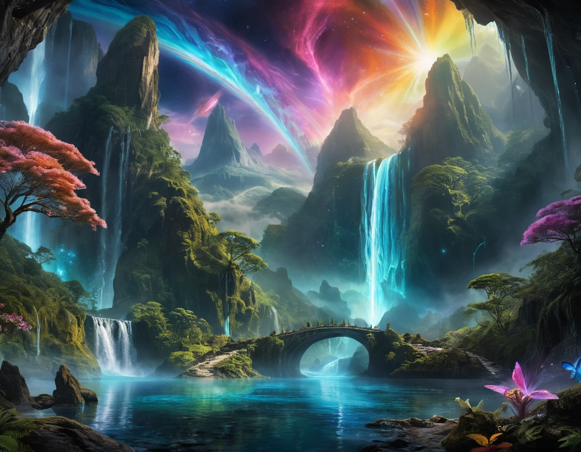 Cosmic rainforest spiraling through crystalline black holes