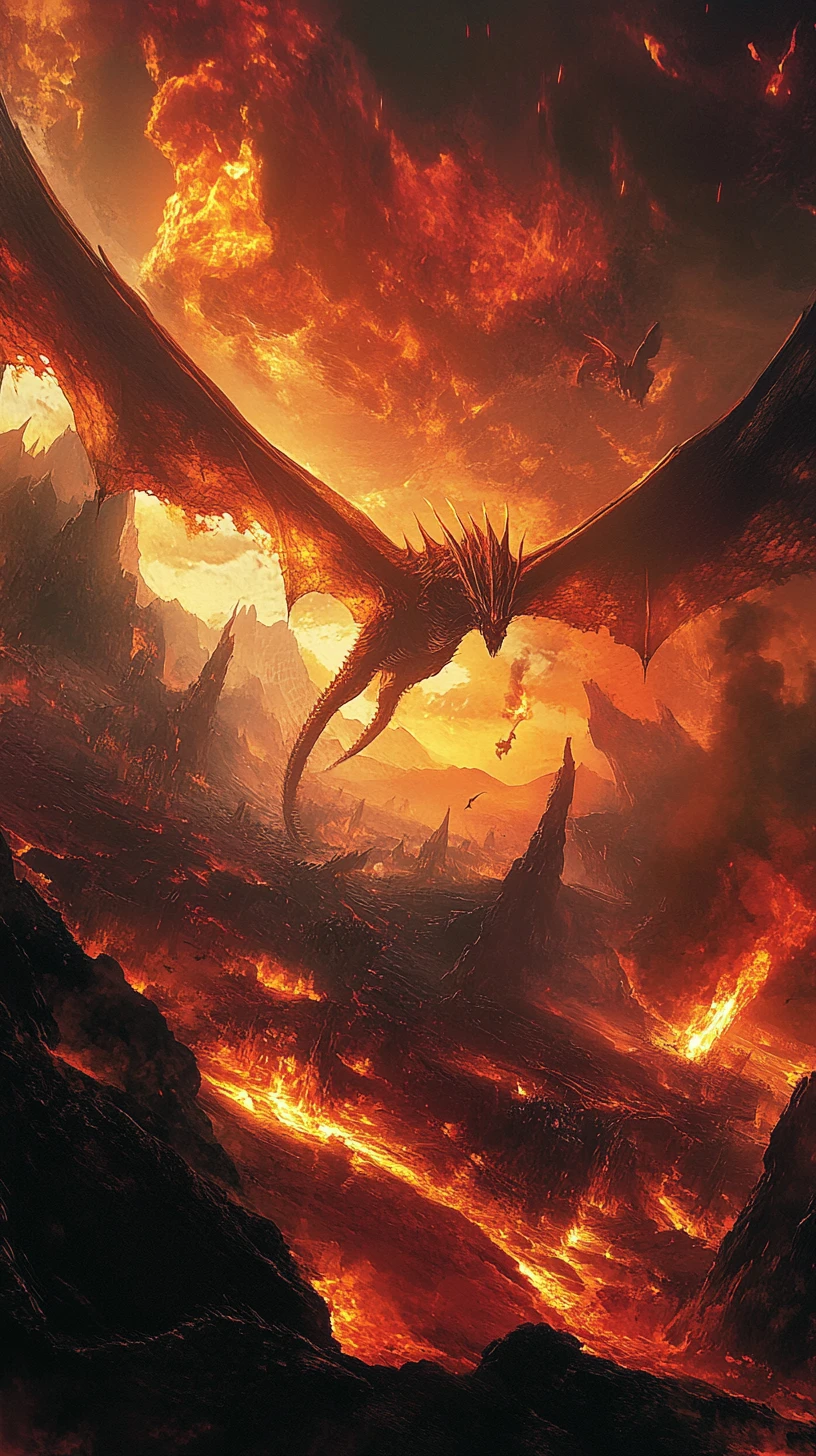 Claw of Jormag rising in a dark anime fantasy