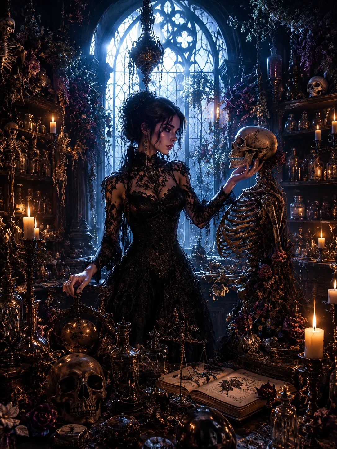 Mystical Necromancer Workshop Filled With Alchemical Wonders