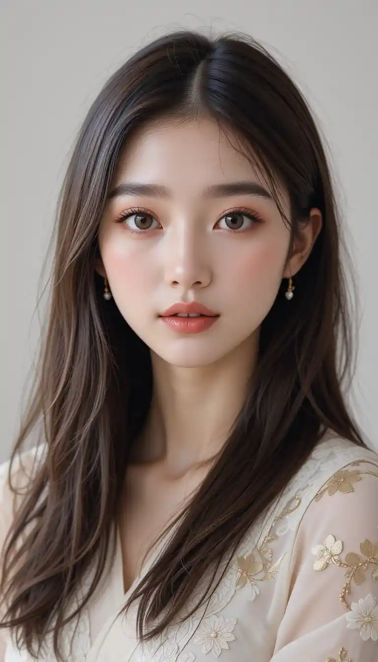 Serene Portrait Of A Beautiful Young Japanese Woman