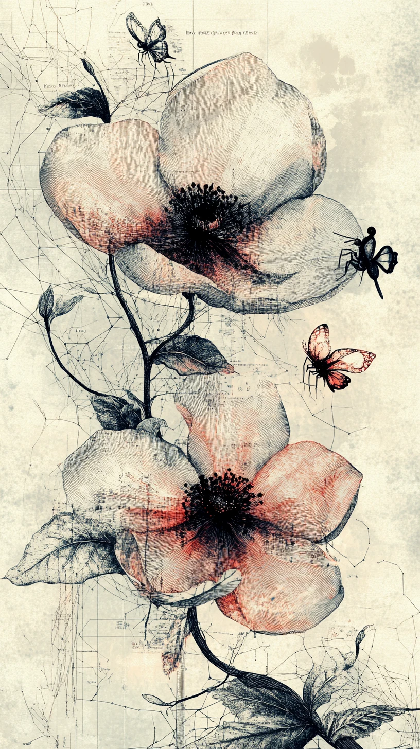 Botanical analytics dashboard with blooming data flowers